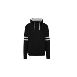 Kapucnis,kenguruzsebes pulóver-fekete/szürke