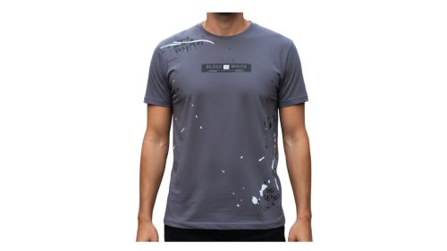 Black and White feliratos-sötétszürke