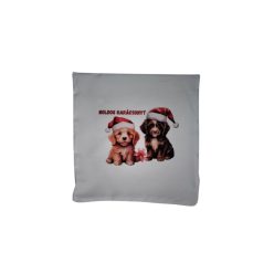  Boldog Karácsonyt Kutya- félszatén párnahuzat