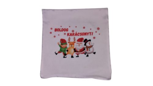 Boldog karácsonyt- félszatén párnahuzat