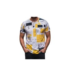 Feliratos sárga póló