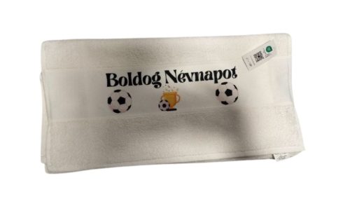 Boldog Névnapot-fehér törölköző