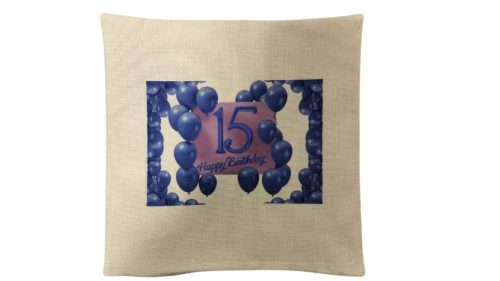  Boldog születésnapot-vászon párnahuzat