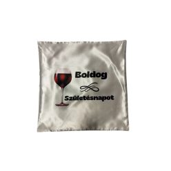 Boldog születésnapot- szatén párnahuzat