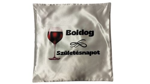 Boldog születésnapot- szatén párnahuzat