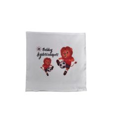 Boldog születésnapot-foci-fehér párnahuzat