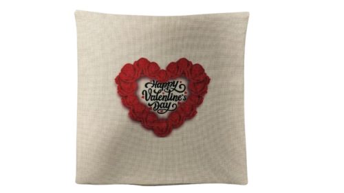 Boldog Valentin napot-vászon párnahuzat