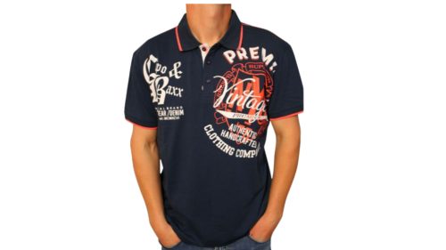 Cipo & Baxx galléros póló - kék