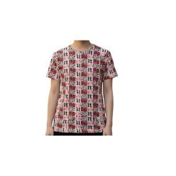 Piros betű mintás póló