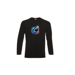 Cápa-fekete hosszú póló