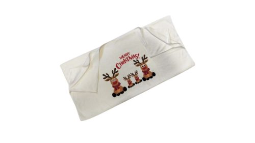 Christmas Rénszarvas-fehér törölköző