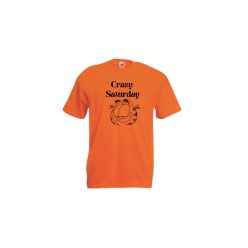 Crazy saturday -Garfield-férfi/Unisex póló