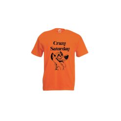 Crazy Saturday kutya-férfi/Unisex póló