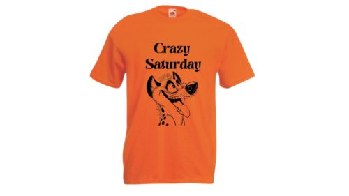 Crazy Saturday kutya-férfi/Unisex póló