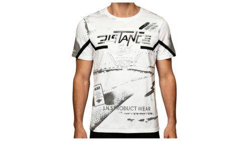 Feliratos pamut póló-fehér 