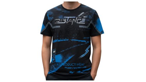 Feliratos pamut póló-fekete 