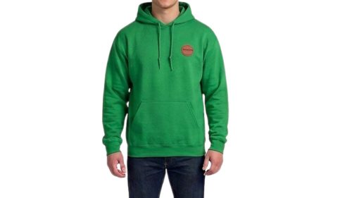 Dressa kenguruzsebes pamut kapucnis pulóver - zöld