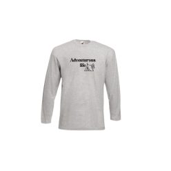Adventurous life-szürke hosszú póló