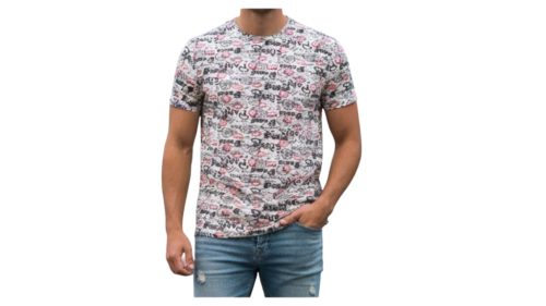 Paris feliratú mintás póló