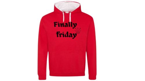 Finally friday -piros pulóver