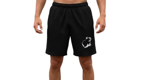 Fekete 2 zsebes rövidnadrág-Capybara