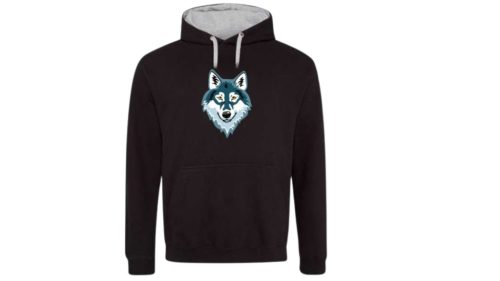 Farkas-fekete/szürke pulóver