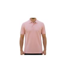 Galléros póló - világos rózsaszín