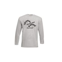    Egy pálinka mindent megold,kettőtől nincs is mit-szürke hosszú póló