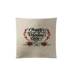 Happy Valentin-vászon párnahuzat