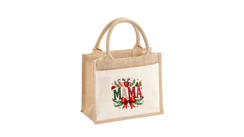  Mama-pamut,zsebes juta midi bevásárlótáska