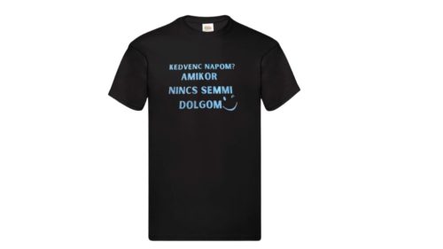  Kedvenc napom? Amikor nincs semmi dolgom-férfi/Unisex póló