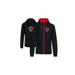 Koponya-fekete/piros pulóver