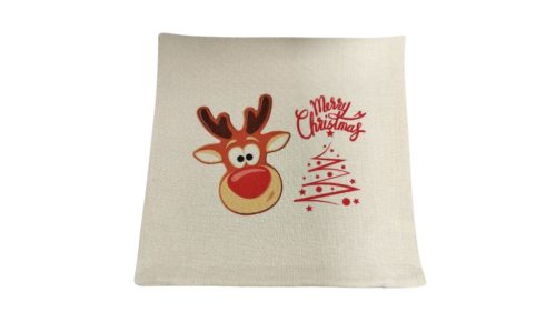 Karácsony Rénszarvas- vászon párnahuzat