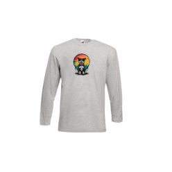 Kutya/Sz-szürke hosszú póló