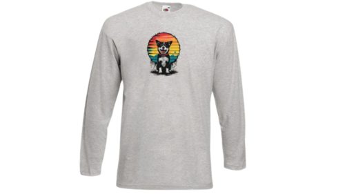 Kutya/Sz-szürke hosszú póló