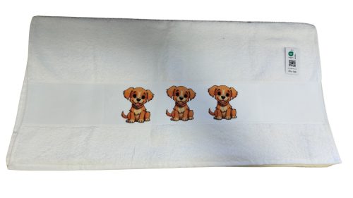 Kutya-fehér törölköző