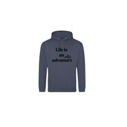  Life is an adventure-kék pulóver