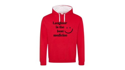 Laughter is the best medicine-piros pulóver