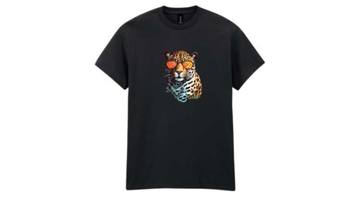 Leopárd/fekete-férfi/Unisex póló