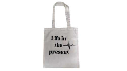 Life in the present-fehér vászontáska