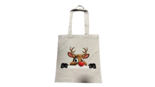 Merry Christmas-fekete vászontáska