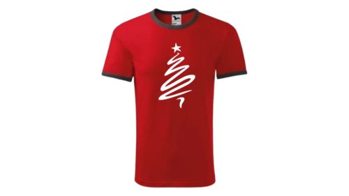 Minimal Christmas-piros póló