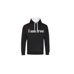 I am free-fekete pulóver