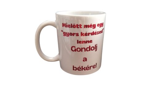 Mielőtt még egy "gyors kérdésed" lenne...-fehér bögre