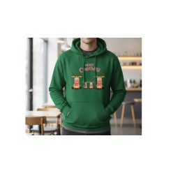 Merry Christmas-sötétzöld pulóver