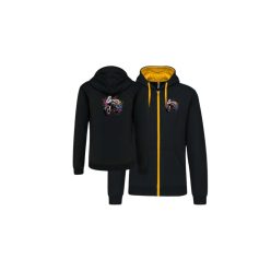 Motor-fekete/sárga pulóver