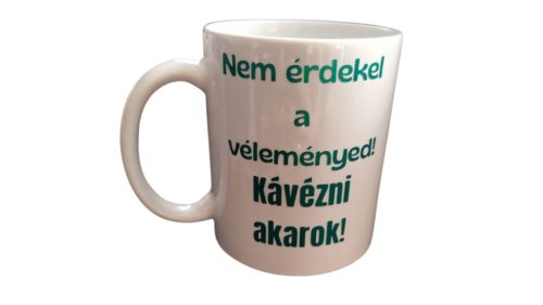 Nem érdekel a vélemény...-fehér bögre