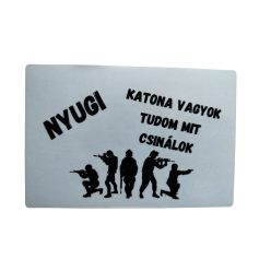 Nyugi Katona vagyok...-téglalap hűtőmágnes
