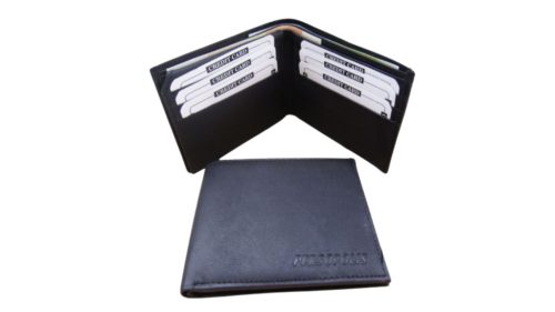 Persopolis bőr pénztárca- fekete (fekvő)