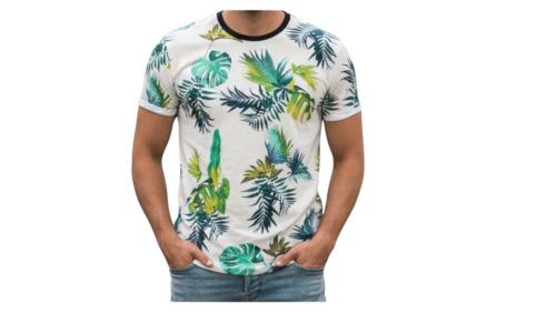 Pálma leveles póló zöld